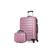 My Valice MV8527 Rose Gold Ruby Abs Orta Ve Makyaj Boy 2'li Valiz Seti