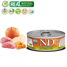 N & D Tahılsız Balkabaklı Yaban Domuzu Elmalı 80 gr Kedi Konservesi