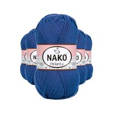Nako 10084 5 Adet Koyu Mavi Pırlanta Amigurumi El Örgü İpi Yünü