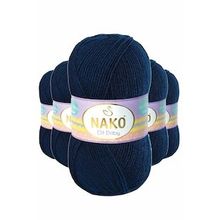 Nako 10094 5 Adet Lacivert Elite Baby El Örgü İpi Tüylenmeyen Bebek Yünü