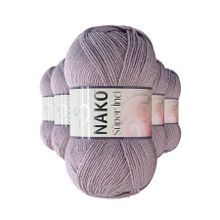 Nako 10155 5 Adet 100 gr Üzüm Suyu Süper İnci El Örgü İpi