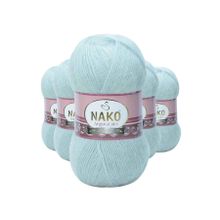 Nako 10471 Saraylı Mint 5 Adet Angora Lüks El Örgü İpi