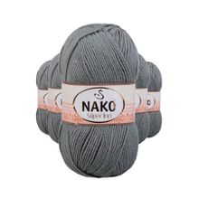 Nako 11537 5 Adet 100 gr Pastel Yeşil Süper İnci El Örgü İpi