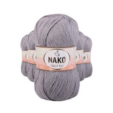 Nako 11538 5 Adet 100 gr Gri Süper İnci El Örgü İpi