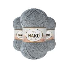 Nako 194 Gri Melanj 100 gr Süper İnci El Örgü İpi