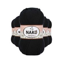 Nako 217 Siyah 5 Adet Pırlanta Amigurumi El Örgü İpi Yünü