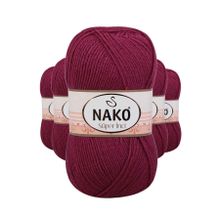 Nako 2187 5 Adet 100 gr Vişne Çürüğü Süper İnci El Örgü İpi