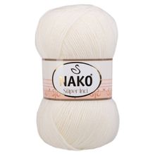 Nako 300 Ekru Süper İnci 100 gr El Örgü İpi