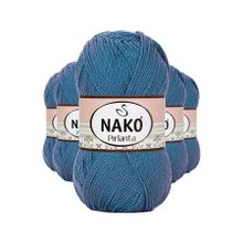 Nako 3409 5 Adet Turkuaz Pırlanta Amigurumi El Örgü İpi Yünü