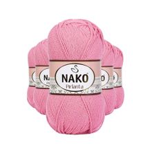 Nako 6740 5 Adet Pembe Pırlanta Amigurumi El Örgü İpi Yünü