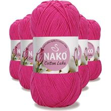 Nako 97572 Fuşya 5 Adet Cotton Lüks Yelek Tunik Kazak Bluz Hırka İpi Yünü