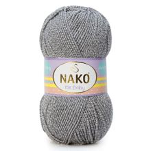 Nako Elit Baby 21353 Gri Beyaz Muline El Örgü İpi