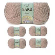 Nako No: 257 Vizon Premium Akrilik 5 Adet Sütlü Kahve El Örgü İpi Yünü