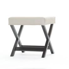 NarModern Bench Dark Beyaz Puf