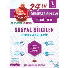 Nartest Yayınları 7. Sınıf Sosyal Bilgiler Nar Tanesi 24 Deneme Sınavı