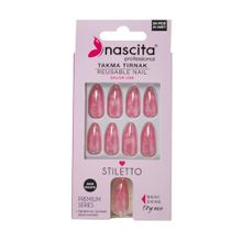 Nascita Pembe Mermer 24'lü Takma Tırnak