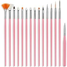 Nascita Set005 15'li Pembe Tırnak Fırça Seti