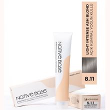 Native Base 8.11 Açık Kumral Yoğun Küllü 100 ml Saç Boyası