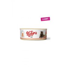 Natura 6x70 gr Ton Balıklı ve Karidesli Yetişkin Kedi Konservesi