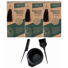 Natura Balance 4 Kahve 3 Adet Saç Boyası + Saç Boyama Seti