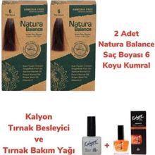 Natura Balance 6 Koyu Kumral 2 Adet Saç Boyası + Kalyon Tırnak Besleyici ve Bakım Yağı