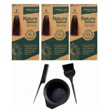 Natura Balance 6 Koyu Kumral 3 Adet Saç Boyası + Saç Boyama Seti