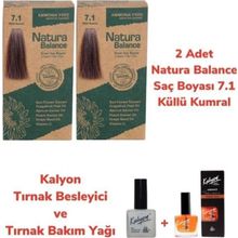Natura Balance 7.1 Küllü Kumral 2 Adet Saç Boyası + Kalyon Tırnak Besleyici ve Bakım Yağı