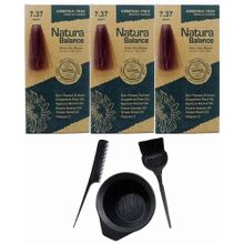 Natura Balance 7.37 Badem 3 Adet Saç Boyası + Saç Boyama Seti