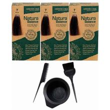 Natura Balance 7 Kumral 3 Adet Saç Boyası + Saç Boyama Seti