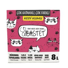 Natural 8 lt Bastet Topaklanan Premium Doğal Kedi Kumu