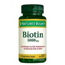 Nature's Bounty Biotin 5000 mcg İçeren 72 Kapsül