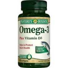 Nature's Bounty Omega-3 Plus Vitamin D3 60 Kapsül Balık Yağı