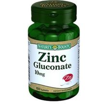 Nature's Bounty Zinc Gluconate 10 mg 100 Tablet