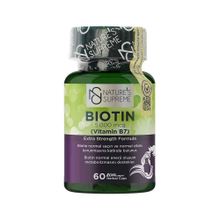 Nature's Supreme Biotin 5000 mcg Vitamin B7 60 Kapsül