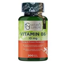 Nature's Supreme Vitamin B6 10 mg İçeren 200 Kapsül