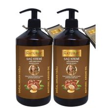 Naturix Hızlı Saç Uzatma Etkisi Doğal Argan Yağlı 2x500 ml Saç Bakım Kremi