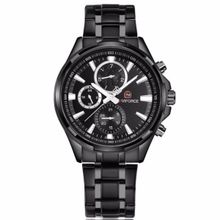 Naviforce STM09 Siyah Spor Çelik Erkek Kol Saati