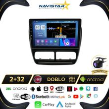 Navistar Fiat Doblo 2010-2015 Model 2 GB + 32 GB Android 13 Kablosuz Carplay Navigasyon Multimedya Sistemi