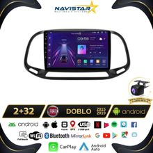 Navistar Fiat Doblo 2015-2019 Model 2 GB + 32 GB Android 13 Kablosuz Carplay Navigasyon Multimedya Sistemi