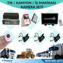 Navistar Tır Kamyon İş Makinası İçin Uzaktan İzlemeli 4 Kameralı 1 TB Hard Disk Kamera Seti