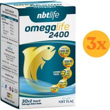 Nbt Life Omegalife 2400 mg 3x60 Kapsül Balık Yağı