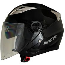 NCR Jet Ece Belgeli Siyah Çenesiz Kask