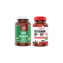 Ncs 120 Tablet Saw Palmetto + 120 Tablet D3 K2 Vitamini Takviye Edici Gıda