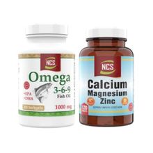 Ncs Calcium Magnesium Zinc 120 Tablet + Omega 3-6-9 1000 mg 200 Yumuşak Kapsül