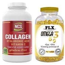 Ncs Collagen Hyaluronic Acid Vitamin C 300 Tablet + Flx Omega 3-6-9 90 Kapsül Balık Yağı