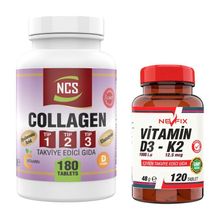 Ncs Collagen Tip 1-2-3 180 Tablet + Nevfix Vitamin D3 K2 120 Tablet