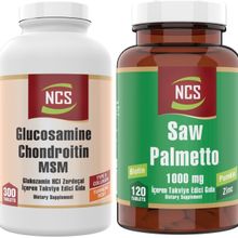 Ncs Glucosamine Chondroitin MSM Type 2 Collagen Turmeric Root 300 Tablet + Saw Palmetto 1000 mg 120 Tablet