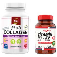 Ncs Hydrolyzed Fish Collagen Tip 1-3 180 Tablet + Nevfix Vitamin D3 K2 120 Tablet