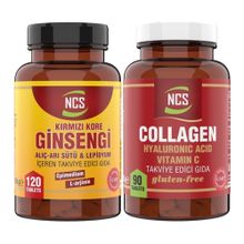 Ncs Kırmızı Kore Ginsengi 120 Tablet + Collagen Hyaluronic Acid Vitamin C 90 Tablet