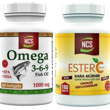 Ncs Omega 3-6-9 200 Kapsül + Ester C Vitamini Kara Mürver 180 Tablet